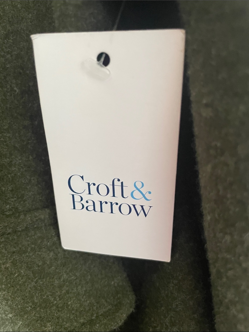 croft & barrow Olive Green Button-Front Pea Coat - Picture 5 of 12